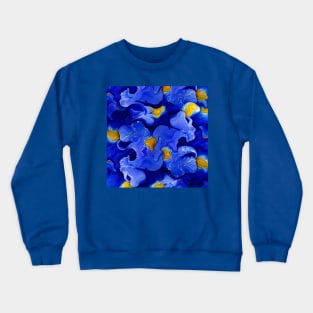 blue flowers abstract Crewneck Sweatshirt